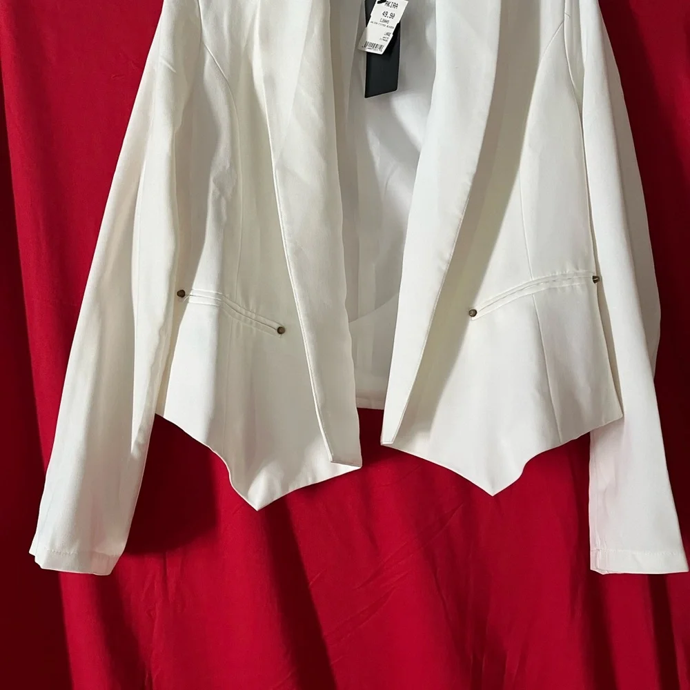 AKIRA White Women's Blazer - Picture 2 of 5